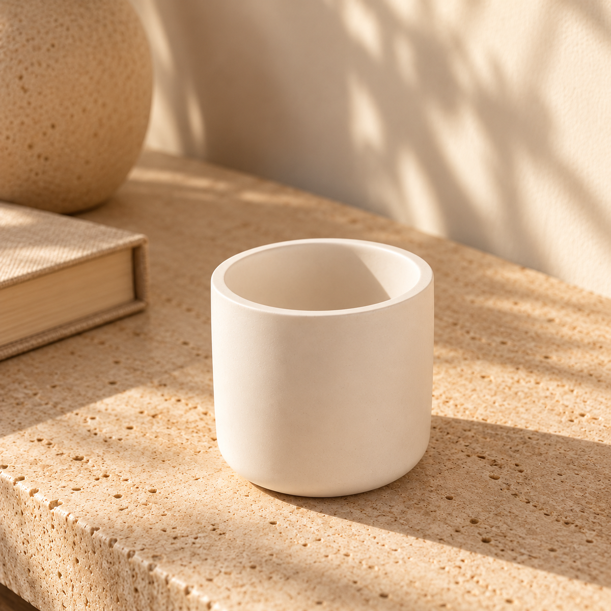Vaso Nara · Yeso artesanal