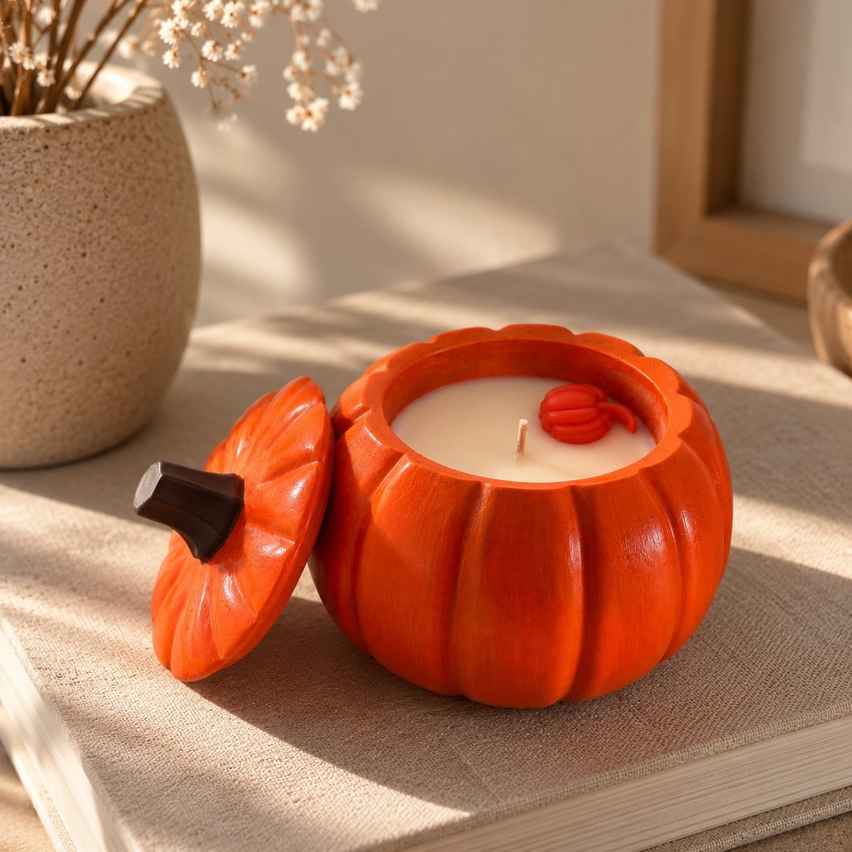 Calabaza Ámbar · Vela artesanal