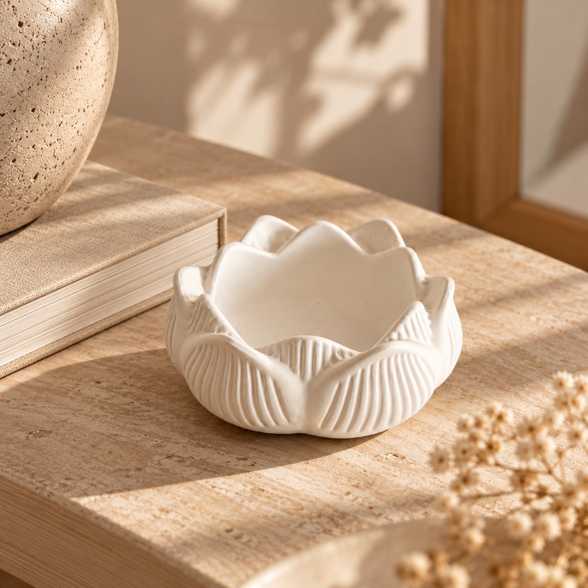 Flor de Loto · Objeto de yeso artesanal